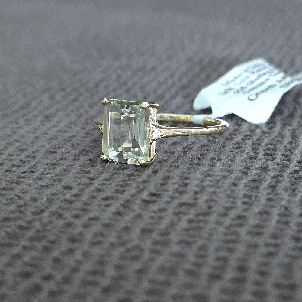 Shivam Rectangular Green💚 Amethyst Ring💍 - NWT - Picture 3 of 16